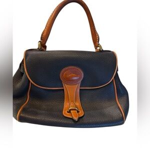 DOONEY & BOURKE A6  SATCHEL ALL WEATHER LEATHER  BLACK CLASSIC PURSE